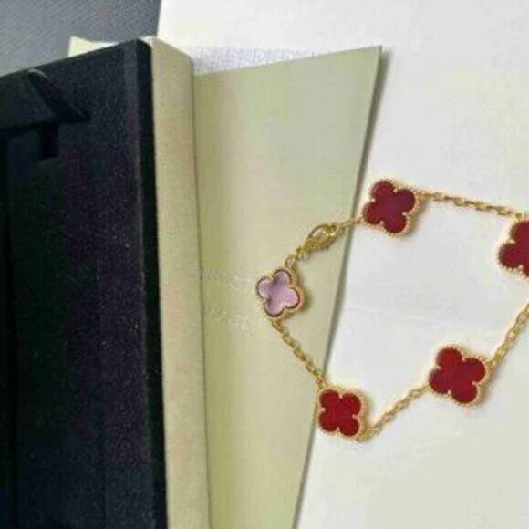 Carnelian Alhambra Bracelet - Van Cleef & Arpels, 18k Gold